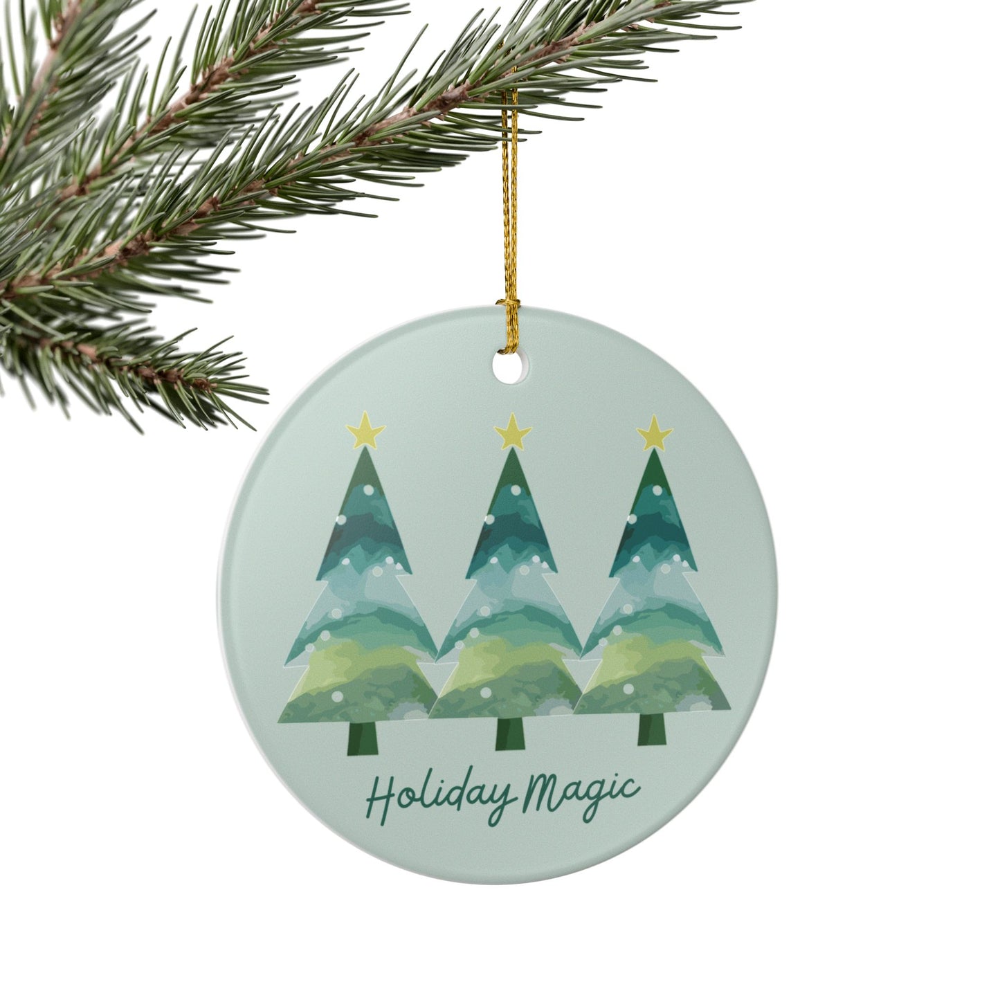 Holiday Magic Ceramic Ornament