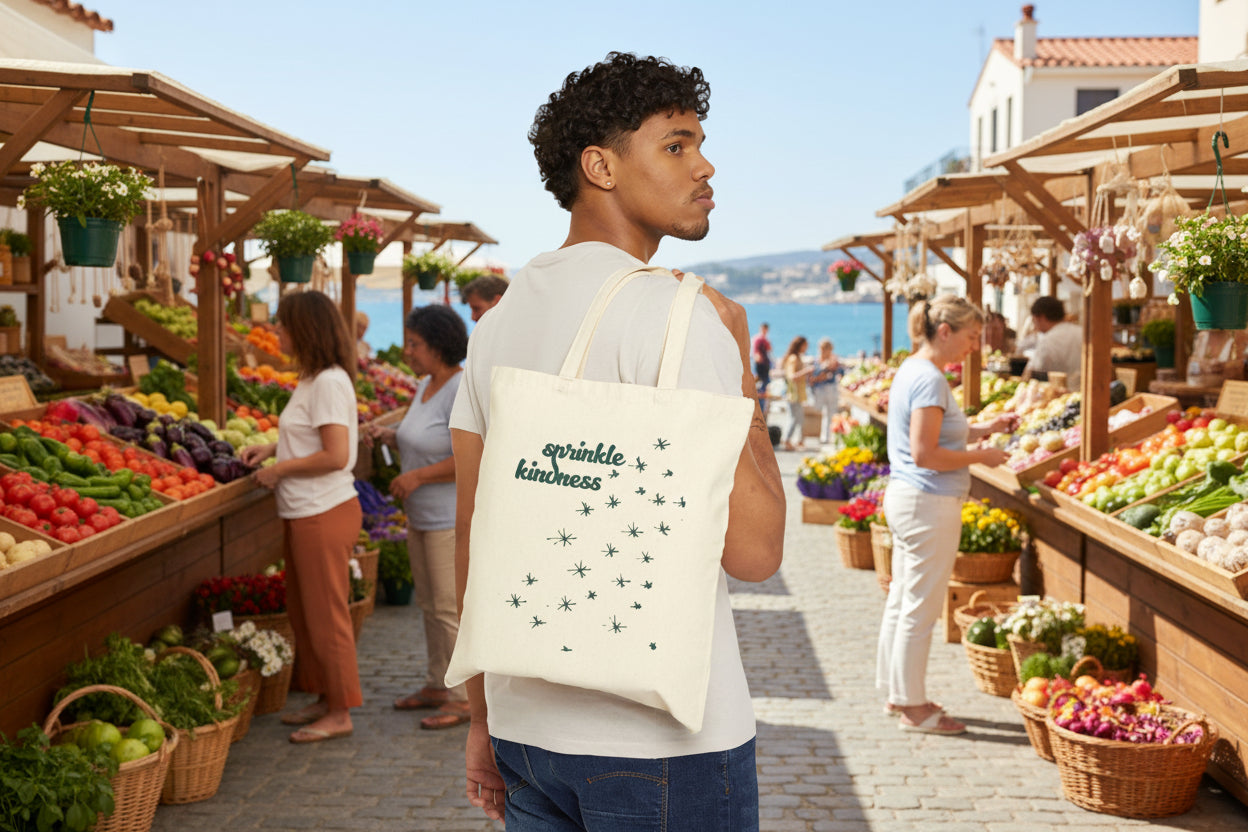 "Sprinkle Kindness" Canvas Tote