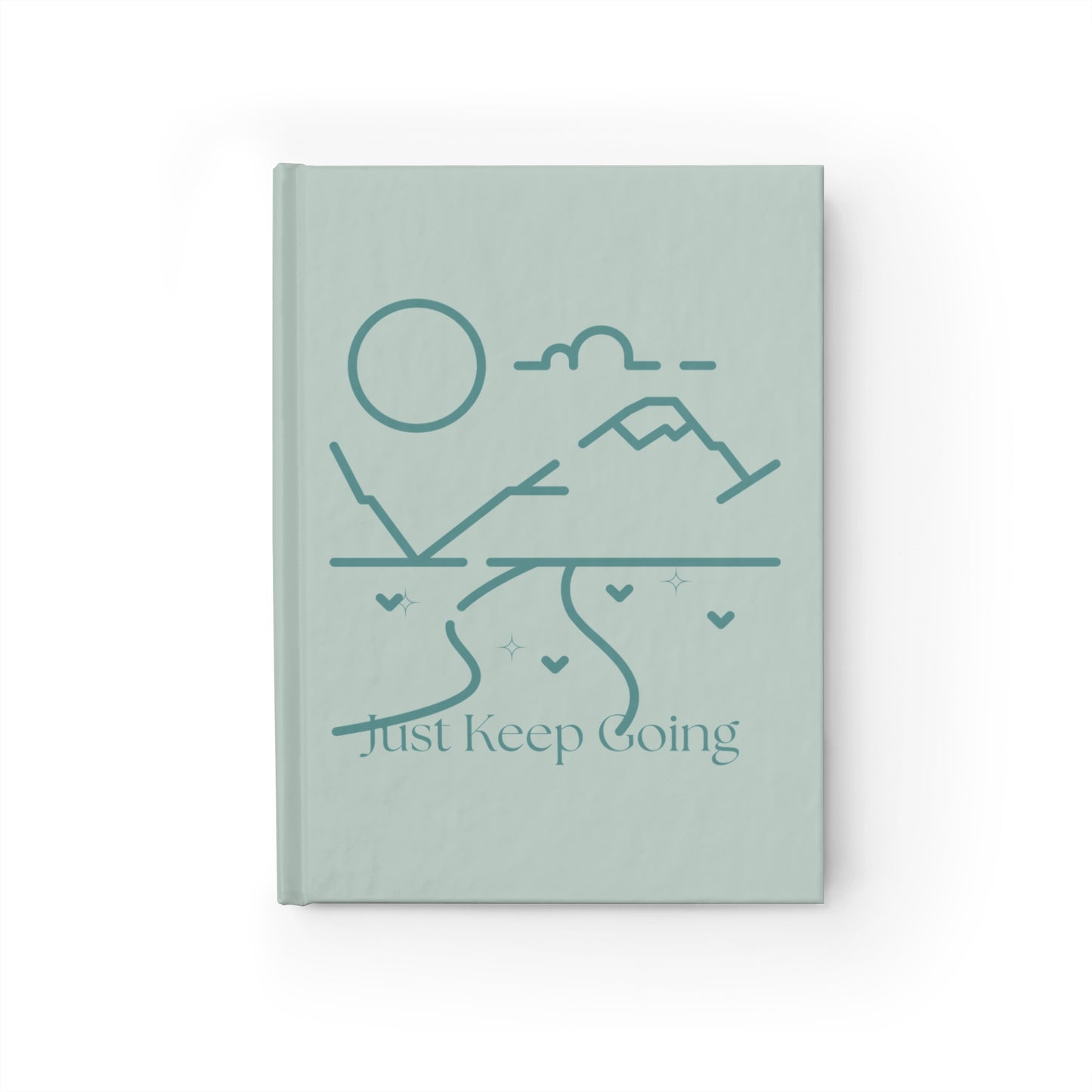 Inspirational Ruled Journal - Just Keep Going, Motivational Notebook, Guided Writing Journal, Travel Journal, Perfect Gift for Students