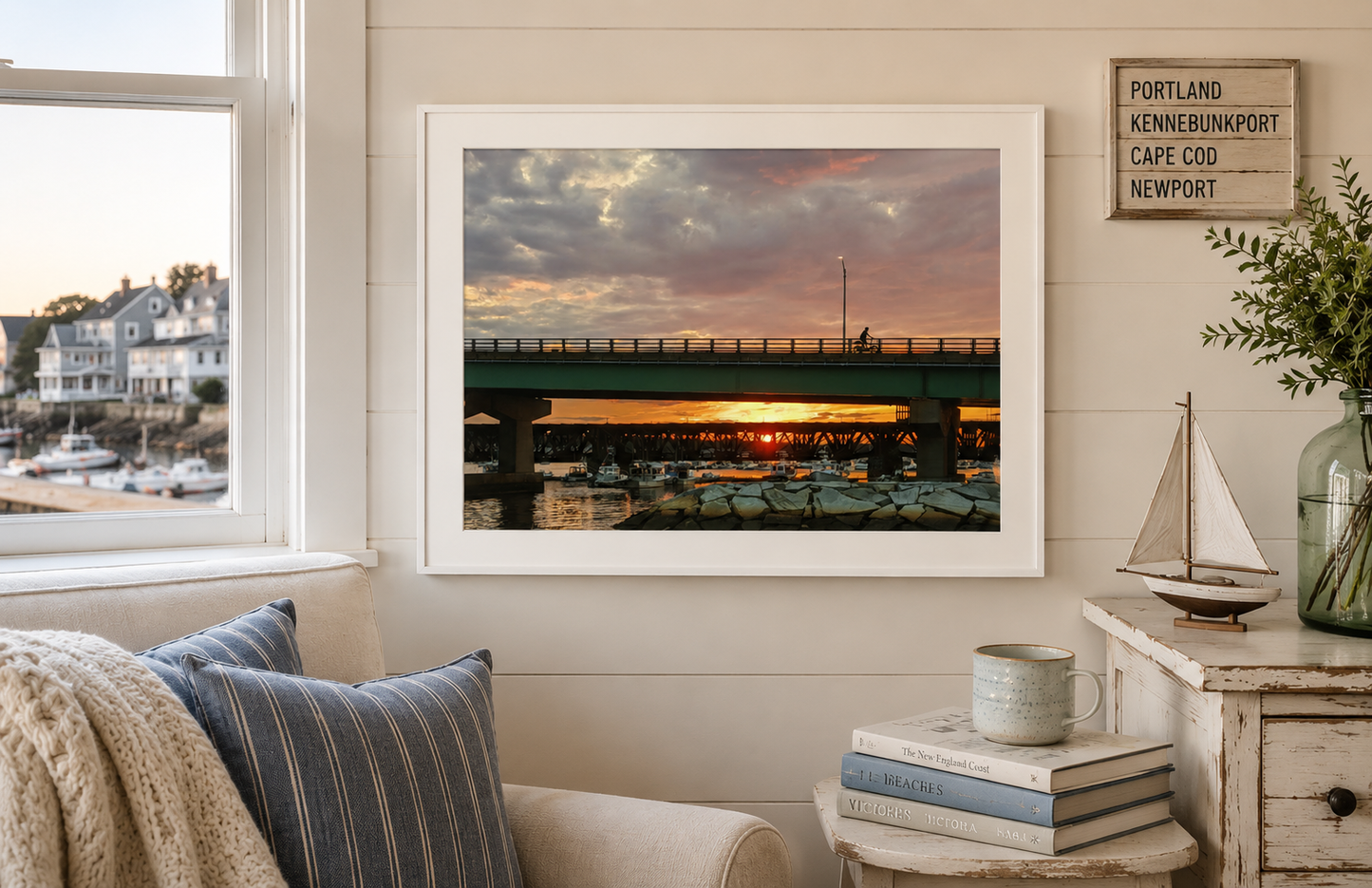 The Ride Home, Coastal Harbor Framed Print