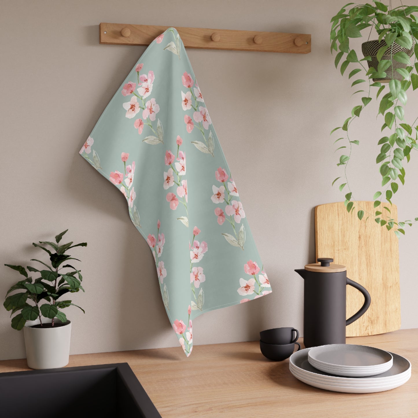 Floral Cotton Tea Towel