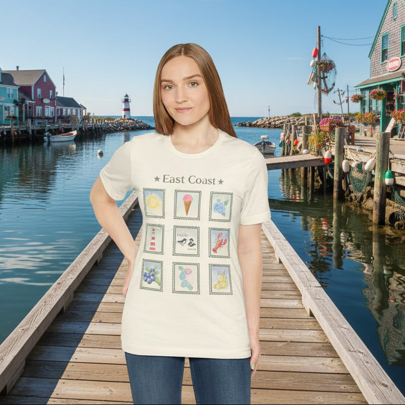 East Coast Stamp Collection Tee