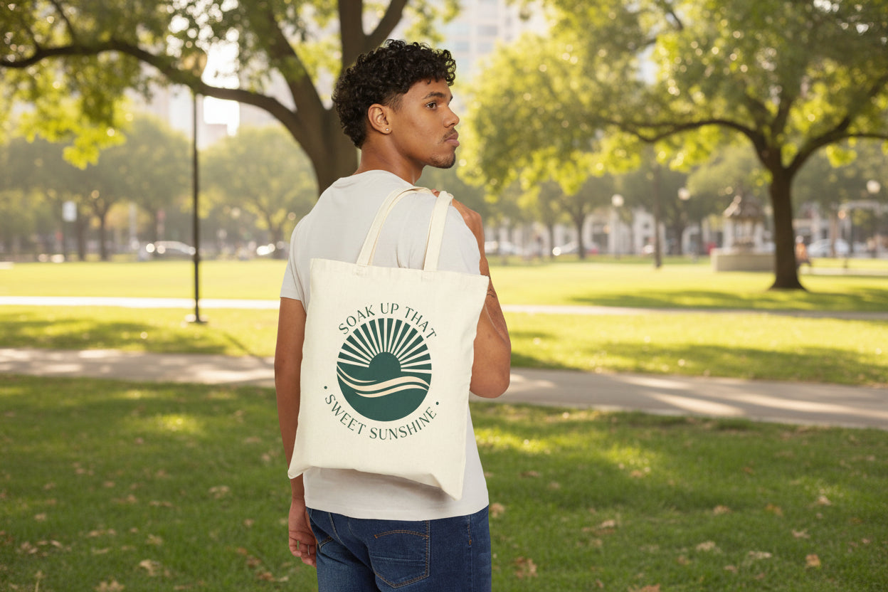 Soak Up That Sweet Sunshine Retro Sunrise Tote