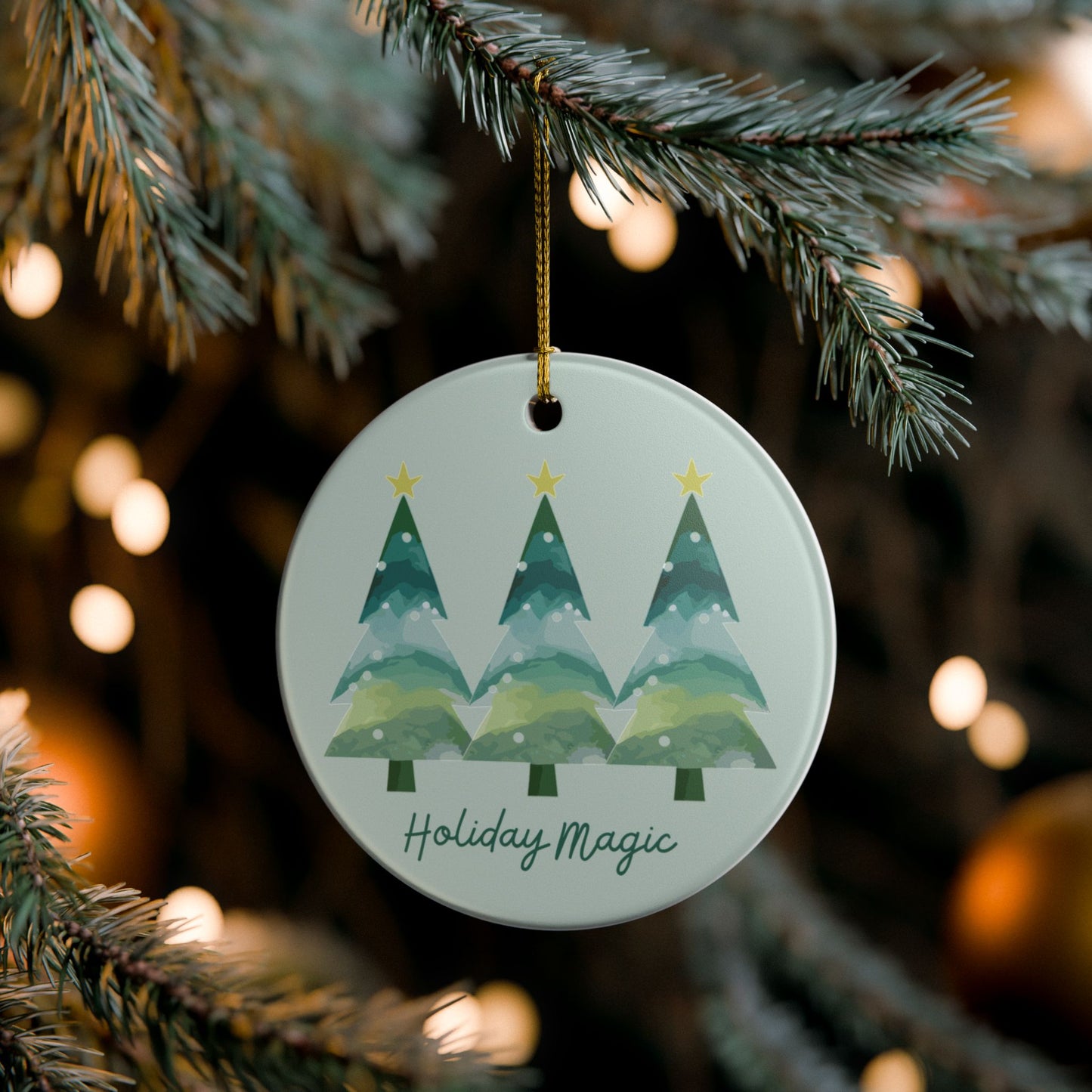 Holiday Magic Ceramic Ornament