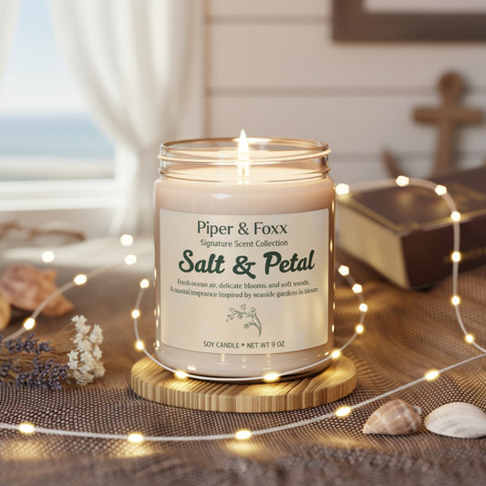 Salt & Petal Scented Soy Candle