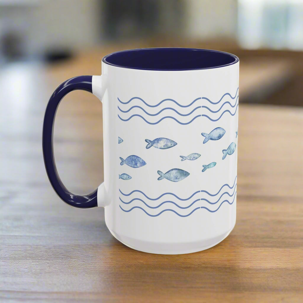 Little Blue Fish Mug