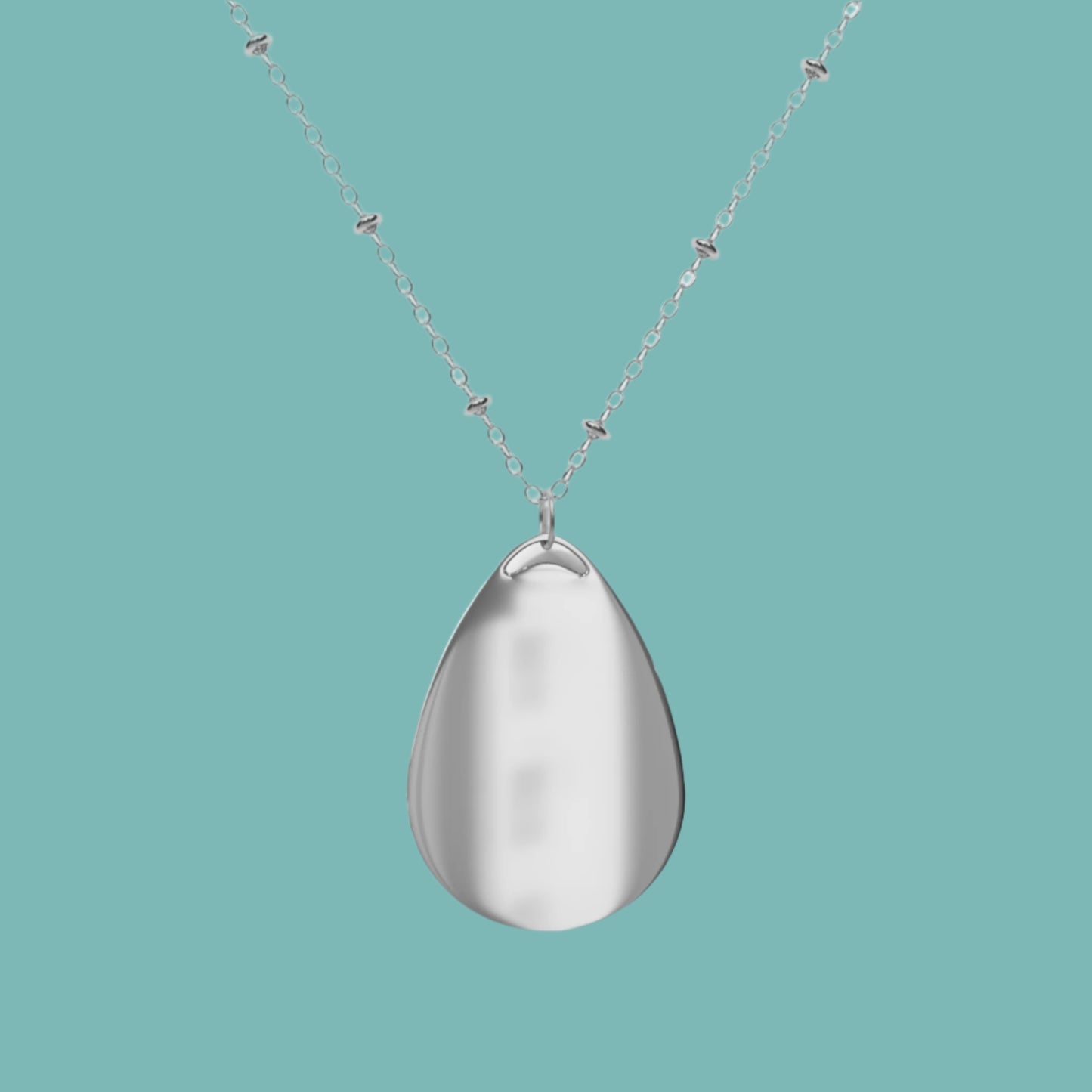 Forest Silhouette Teardrop Necklace