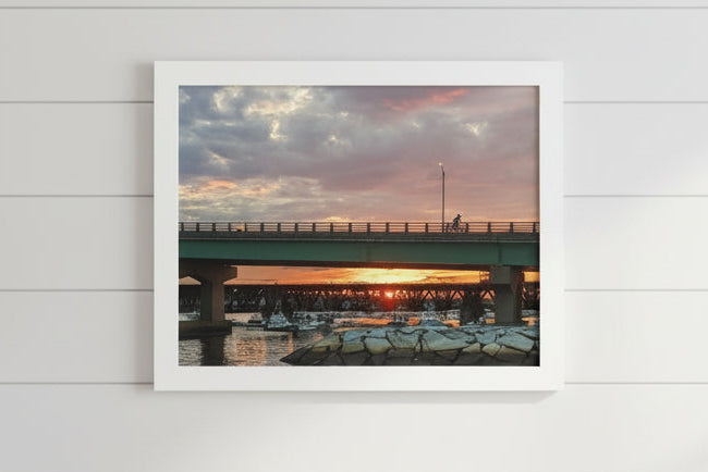 The Ride Home, Coastal Harbor Framed Print