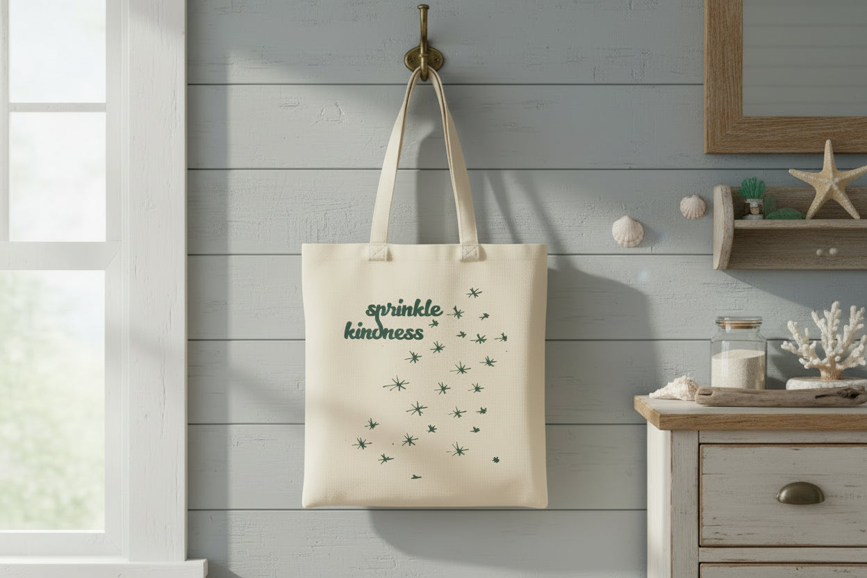 "Sprinkle Kindness" Canvas Tote