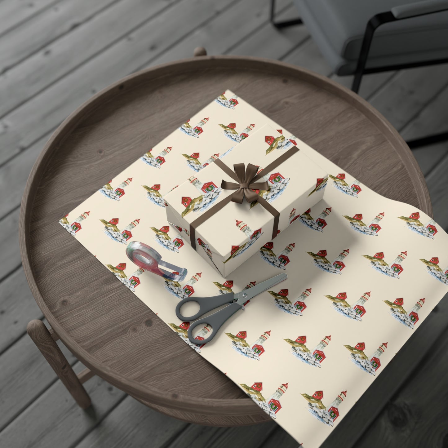 Holiday Lighthouse Wrapping Paper