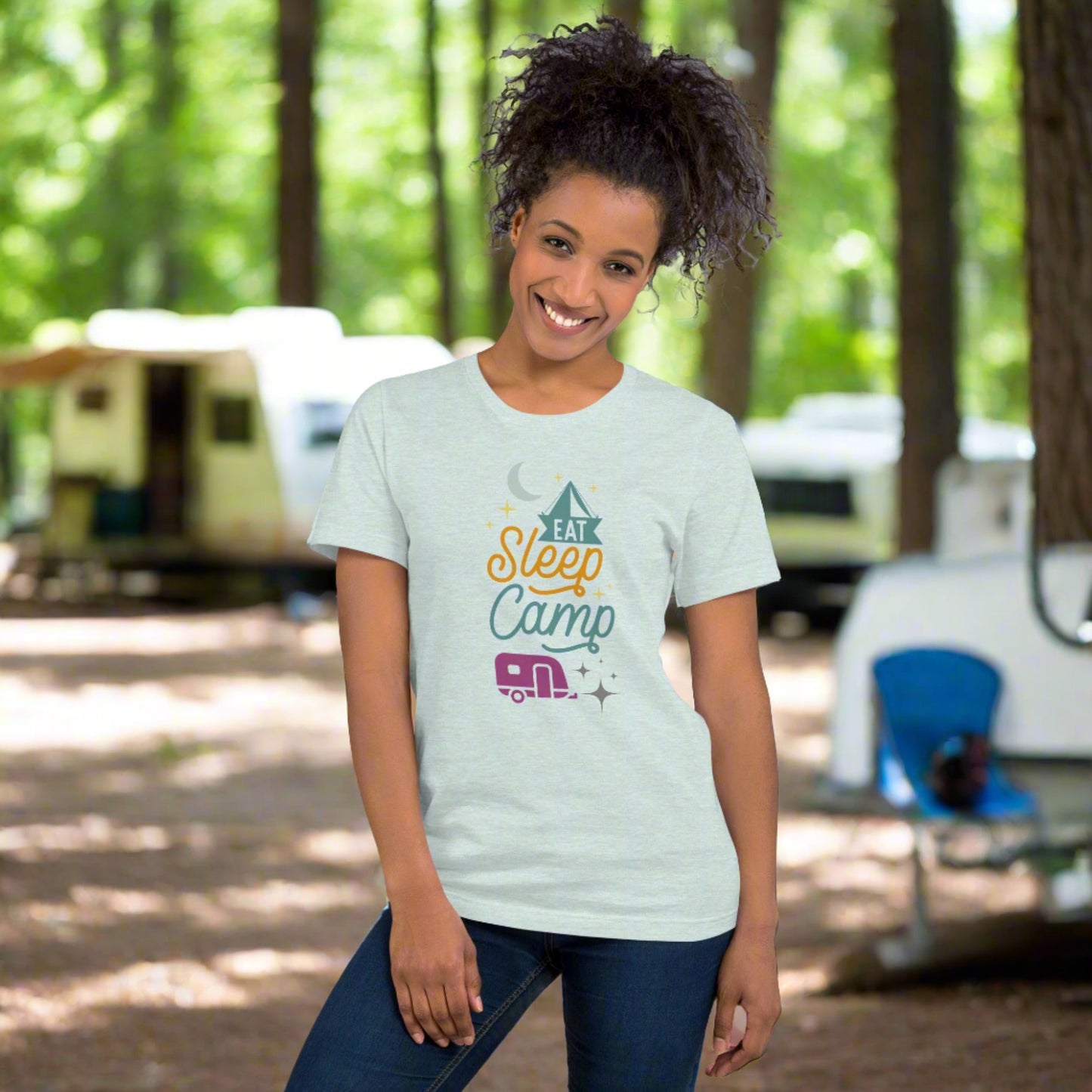 Eat, Sleep, Camp Unisex T-shirt