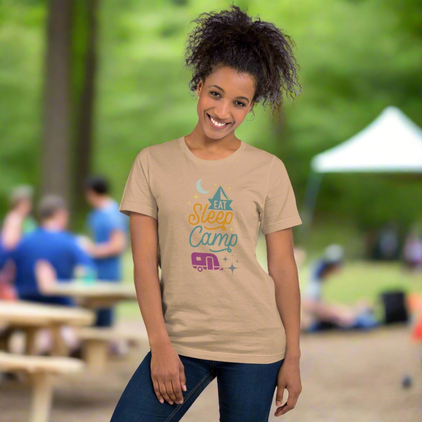 Eat, Sleep, Camp Unisex T-shirt