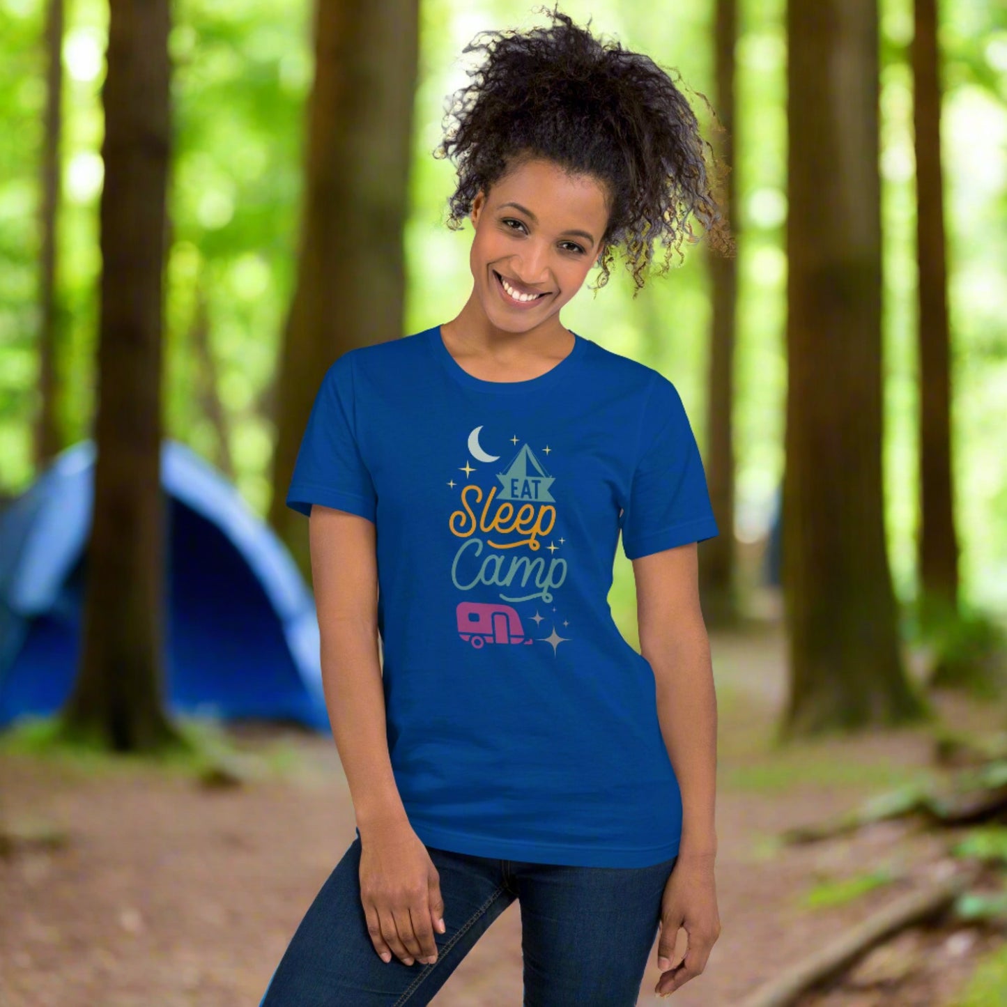 Eat, Sleep, Camp Unisex T-shirt